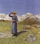 Giovanni Segantini Midday in the Alps oil painting artist